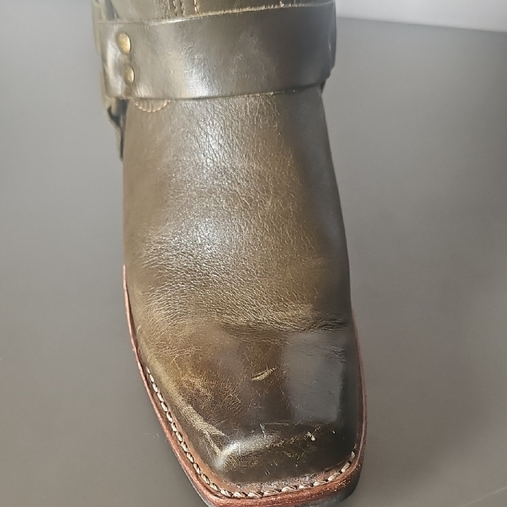 FRYE Harness Olive Green Boots Women's Size 9 Vintage Made In USA 12R - Picture 7 of 12